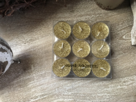 Waxinelichtjes Gold
