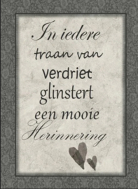 In iedere traan…