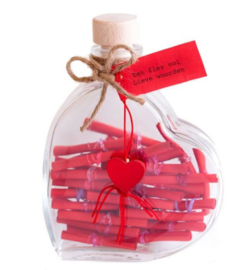 Een fles vol lieve woorden