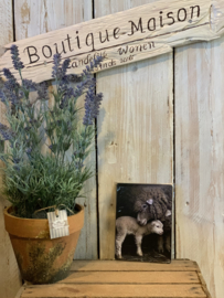 Nostalgisch houten Bordje ‘Lammetje’