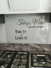 Sticker Keuken Today's Menu