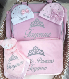 Geboorte set groot met Little princess en tiara