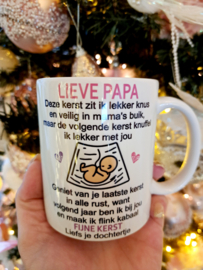 Mok kerst papa/dochter