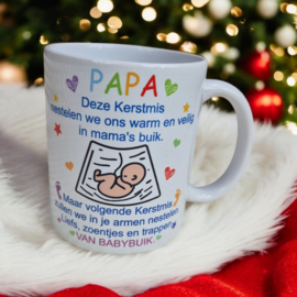 Mok kerst papa tweeling