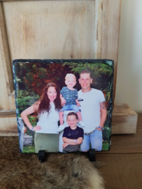 Leisteen met eigen foto