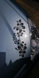 Sticker bloemen Sier