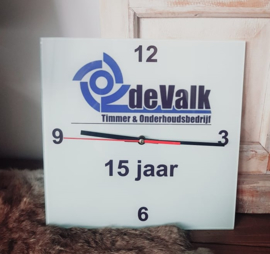 Glasklok vierkant ZWARTE CIJFERS