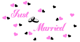 Just Married hartjes ♡