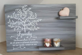 Family tree met plankjes