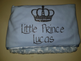Deken Little prince, naam en kroon sweet dreams