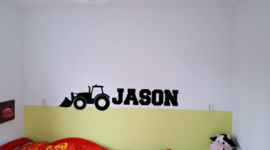 Muursticker NAAM Traktor met kiep