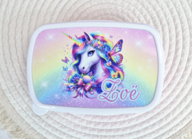 Broodtrommel kleurige unicorn