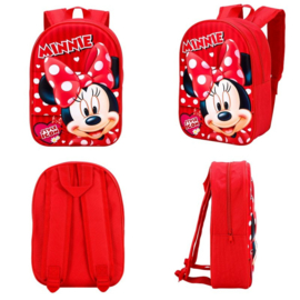 Rugzak MINNIE MOUSE rood 3D