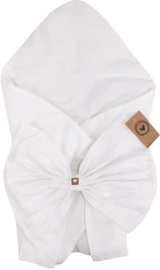 Warm & Cosy | Deken met strik | Wit