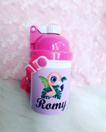 SET Broodtrommel + drinkbeker flamingo
