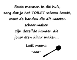 WC sticker Beste mannen in dit huis