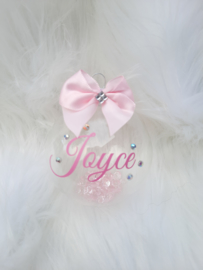 Kerstbal roze Diamond naam