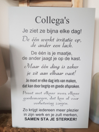 Tekstbord Collega's
