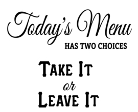 Sticker Keuken Today's Menu