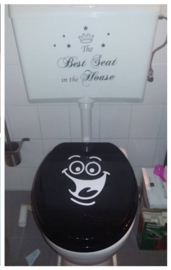 WC sticker grappig gezicht