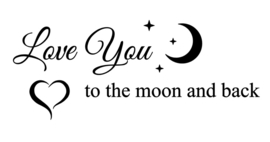 Muursticker Love you to the moon