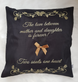 Kussen the love between GOUD Multi glitter