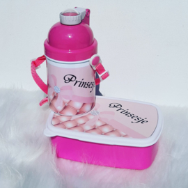 SET Broodtrommel + drinkbeker luxury strik