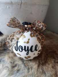 Kerstbal Leopard naam