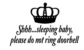 Deursticker shhh...sleeping baby