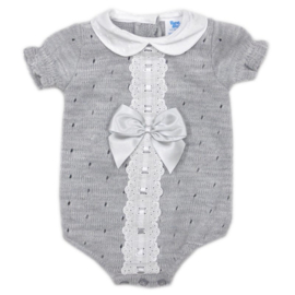 Romper Luxury Bow Grey