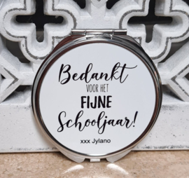 Make-up spiegeltje met de tekst bedankt