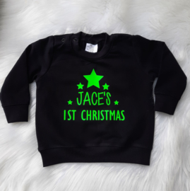 Sweater 1st CHRISTMAS naam sterren