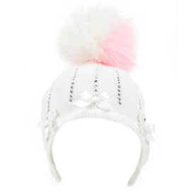 Muts met pom pom & Bling