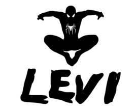 Deursticker Naam Spiderman