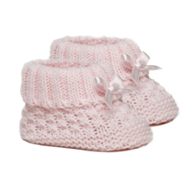 Babyslofjes met strikje voor roze