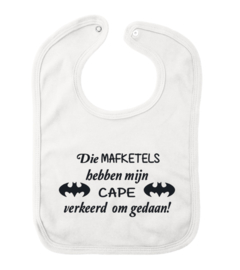 Slabber Die mafketels hebben mijn cape verkeerd om gedaan