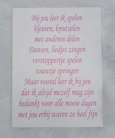 Bord bij jou leer ik spelen