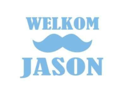 Geboortesticker snor