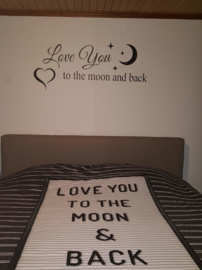Muursticker Love you to the moon