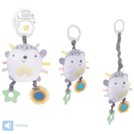 Knuffel egel met bijtring en vibratie