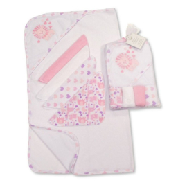 Badcape set roze