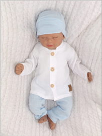 Zyzio elegante 3-delige set Mousseline Blauw