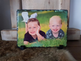 Leisteen met eigen foto