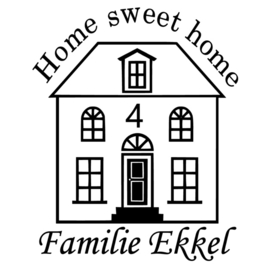 Deursticker Home sweet home
