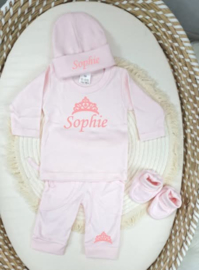 Pakje naam 4-delig tiara naam