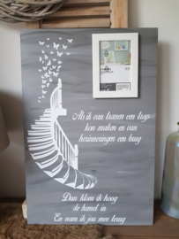 Bord 60x40 Als ik van tranen