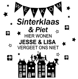 Welkom Sinterklaas raamsticker