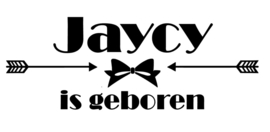Geboortesticker Pijl strik