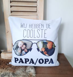 Kussen Wij hebben de coolste papa/opa