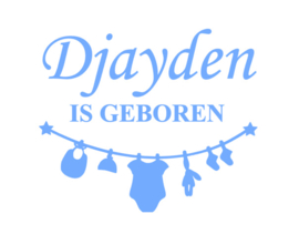 Geboortesticker waslijn